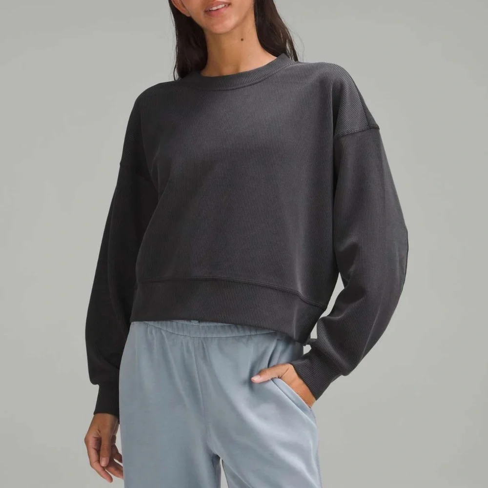 Lululemon Ribbed Softstreme Perfectly Oversized Cropped Crew